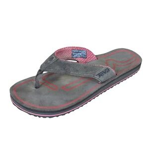 Teva Mush Women Gender Flip Flop Sandals Size 9 Casual Summer Gray Pink 4191